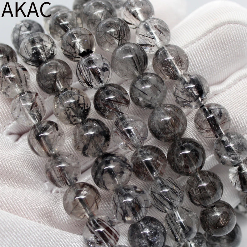 8-10mm A++ Natural Rutilated Quartz Bracelet Rutile Quartz