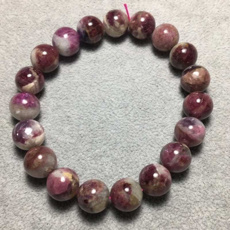 Natural Watermelon Tourmaline Bracelet Beads 10-10.8mm
