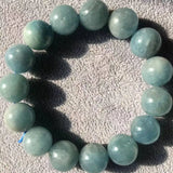 Natural Aquamarine Big Size Bracelet Beads 15mm