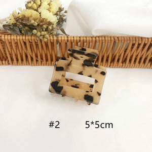 Small Hollow Shark Clip Acetate Grab Clip Retro Girl Hair Grab