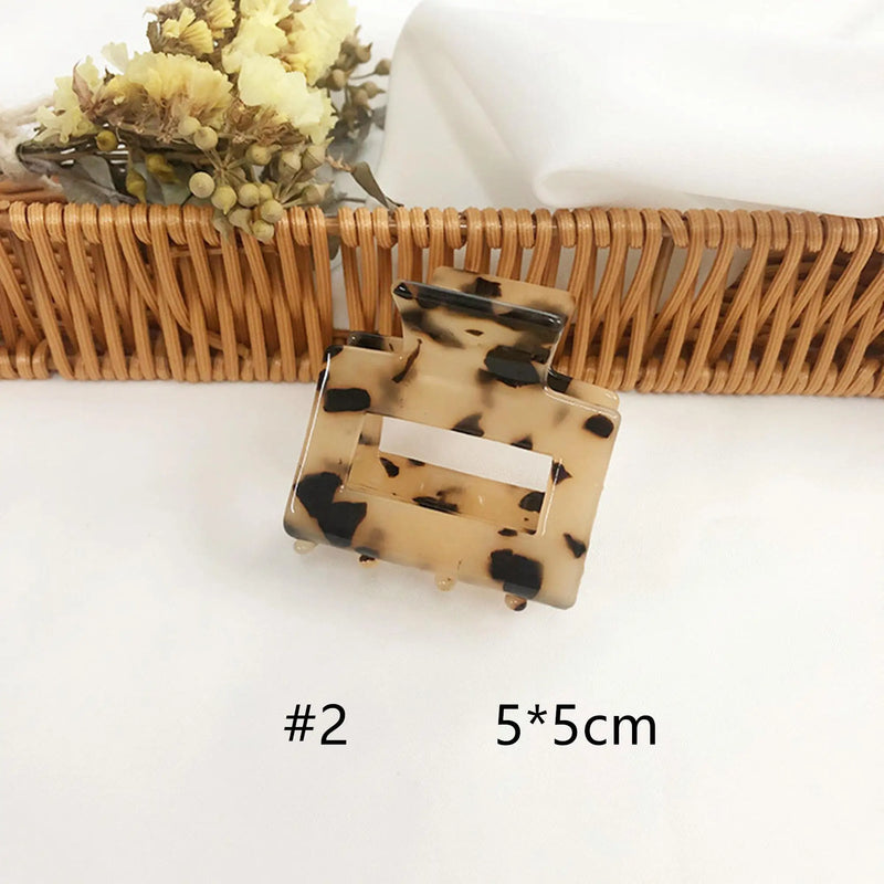 Small Hollow Shark Clip Acetate Grab Clip Retro Girl Hair Grab