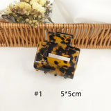 Small Hollow Shark Clip Acetate Grab Clip Retro Girl Hair Grab