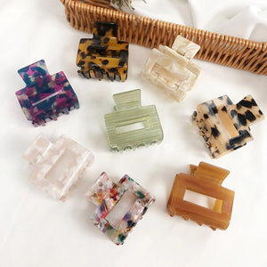 Small Hollow Shark Clip Acetate Grab Clip Retro Girl Hair Grab