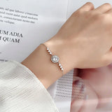 1ct Moissanite Charm Bracelet 925 Silver Lab Diamond Bangle