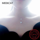1ct Moissanite Diamond S925 Sterling Silver Invisible Clavicle Chain Necklace