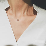 1ct Moissanite Diamond Necklace - Sterling Silver Clavicle Chain