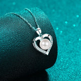 Gilded Mossanne Stone Women's Necklace D Ideal Cut Diamond Pendant