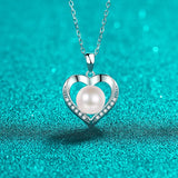 Gilded Mossanne Stone Women's Necklace D Ideal Cut Diamond Pendant
