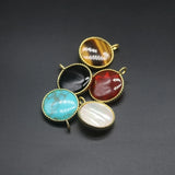 12pc 22MM Star Women Necklace Charm Pendant, DIY Gem Stone Jewelry Design