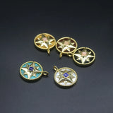 12pc 22MM Star Women Necklace Charm Pendant, DIY Gem Stone Jewelry Design