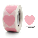 Hot Pink Heart Labels Stickers for Cards & Envelopes