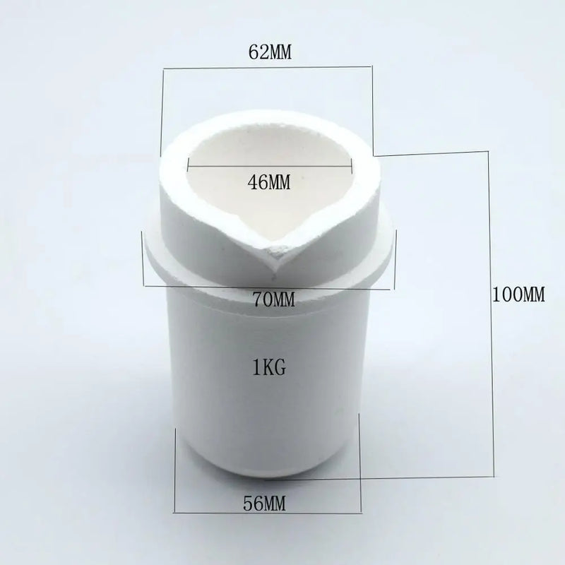 1kg Platinum Casting Crucible Quartz Silica Melting Crucible Pot for Silver