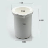 1kg Platinum Casting Crucible Quartz Silica Melting Crucible Pot for Silver