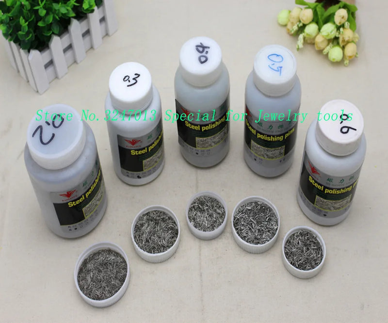 Steel Polishing Pins Needles Magnetic Tumbler Polisher 1kg/bottle 0.2-0.6mm