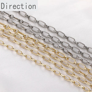 14K Color-Preserving Rectangular Chain Jewelry Accessories
