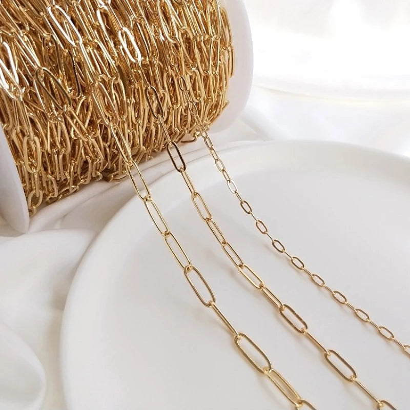 14k Filled Oval Chains for Jewelry Making Bracelet Necklace