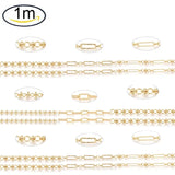 18K Gold Plated Paperclip Chains Long-Lasting Unwelded Real Cable Chains
