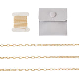 Brass Oval Paperclip Chains for Jewelry Making, DIY Accessories