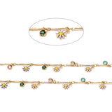 Colorful Daisy Charms Glass Charms Chain DIY Jewelry Making