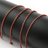 1m Stainless Steel Wire Wrapped Rosary Chain Beads for Jewelry Making