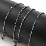 1m Stainless Steel Wire Wrapped Rosary Chain Beads for Jewelry Making