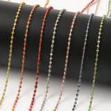 1m Stainless Steel Wire Wrapped Rosary Chain Beads for Jewelry Making
