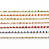 1m Stainless Steel Wire Wrapped Rosary Chain Beads for Jewelry Making