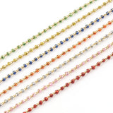 1m Stainless Steel Wire Wrapped Rosary Chain Beads for Jewelry Making