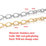 Stainless Steel Chain Bracelet Necklace Link Chains DIY Jewelry Making