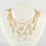 Stainless Steel Wire Wrapped Rosary Pearls Chain Beads for Jewelry Making