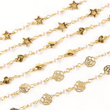 Stainless Steel Wire Wrapped Rosary Pearls Chain Beads for Jewelry Making