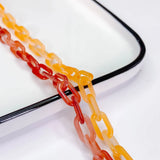 Resin Oval Chain Pendant Necklace Charms Diy Material