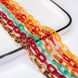 Resin Oval Chain Pendant Necklace Charms Diy Material