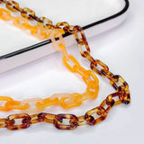 Resin Oval Chain Pendant Necklace Charms Diy Material