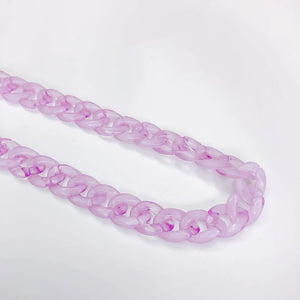 Multicolors Resin Plastic Wave Chain Pendant Necklace Bracelet Charms KP3306