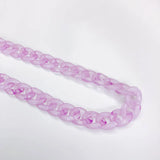 Multicolors Resin Plastic Wave Chain Pendant Necklace Bracelet Charms KP3306