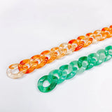 Multicolors Resin Plastic Wave Chain Pendant Necklace Bracelet Charms KP3306