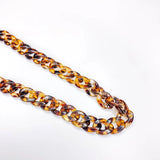 Multicolors Resin Plastic Wave Chain Pendant Necklace Bracelet Charms KP3306