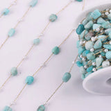 Natural Stone Pearl Beads Chains DIY Jewelry Making Necklace Findings