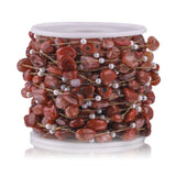 1m Stainless Steel Natural Stone Pearl Chains for DIY Jewelry Necklace Making