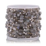 1m Stainless Steel Natural Stone Pearl Chains for DIY Jewelry Necklace Making