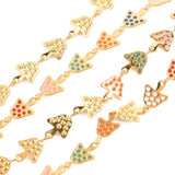 304 Stainless Sunflower Chains Enamel Colors Jewelry Making Necklace