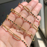 Big Hole Wire Wrapped Rosary Chain Plating Copper Chain