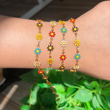 1m Copper Chain Flower Devil's Eyes Beads Chain DIY Jewelry Making