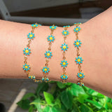 1m Copper Chain Flower Devil's Eyes Beads Chain DIY Jewelry Making