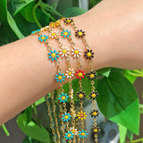 1m Copper Chain Flower Devil's Eyes Beads Chain DIY Jewelry Making