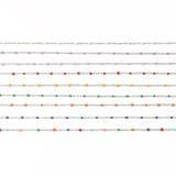 1m Rosary Wires Stainless Steel Cable Enamel Chain Link Bead for DIY Jewelry