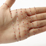 1m Rosary Wires Stainless Steel Cable Enamel Chain Link Bead for DIY Jewelry