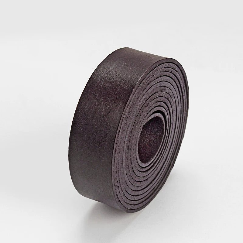 1m 20mm Light Brown Flat Leather Cord for Jewelry Making