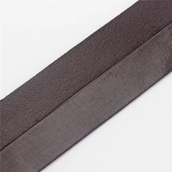 1m 20mm Light Brown Flat Leather Cord for Jewelry Making